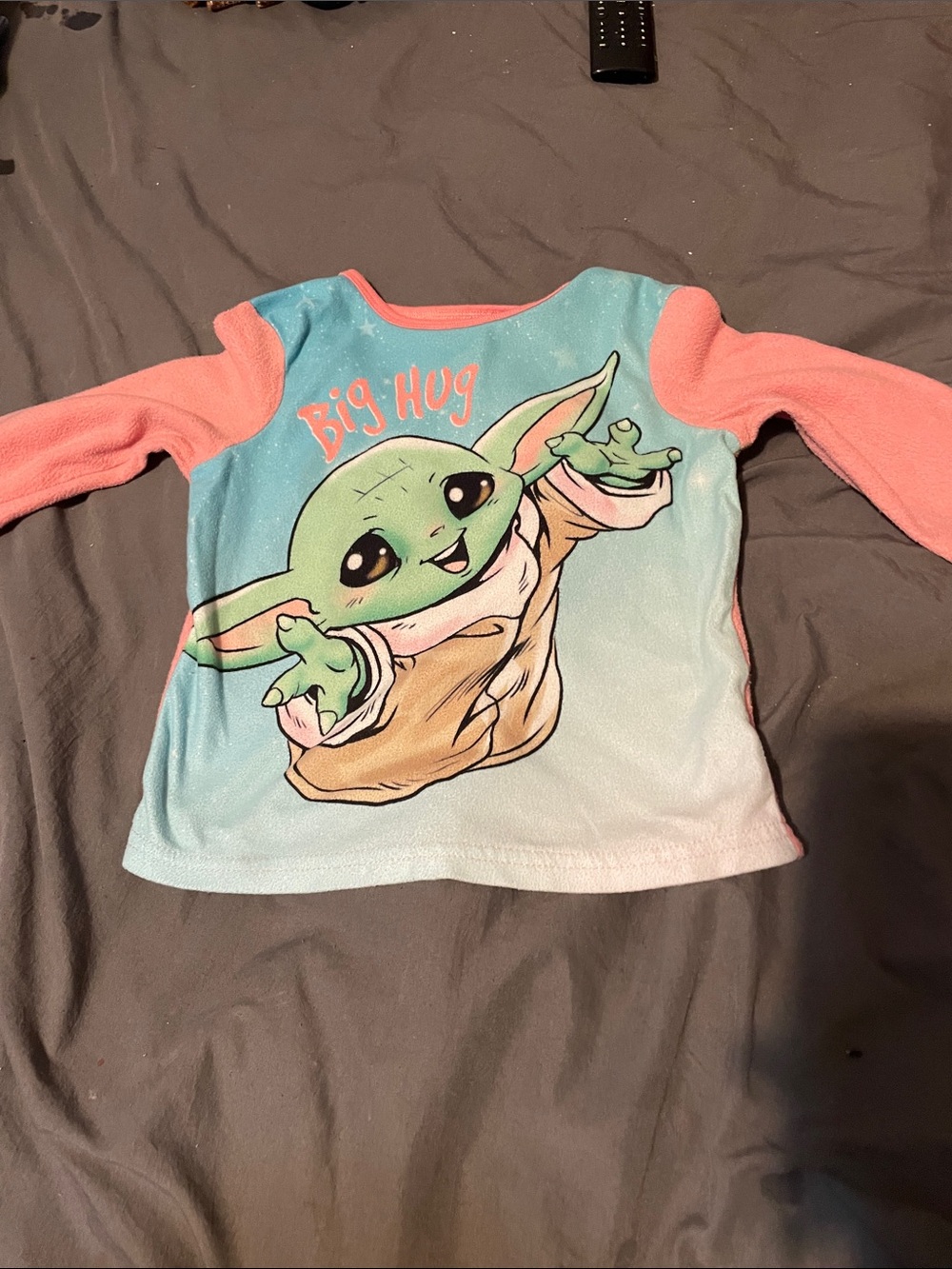 Star Wars Girls' Pink & Blue Baby Yoda 'Big Hug' Long-Sleeve Tee